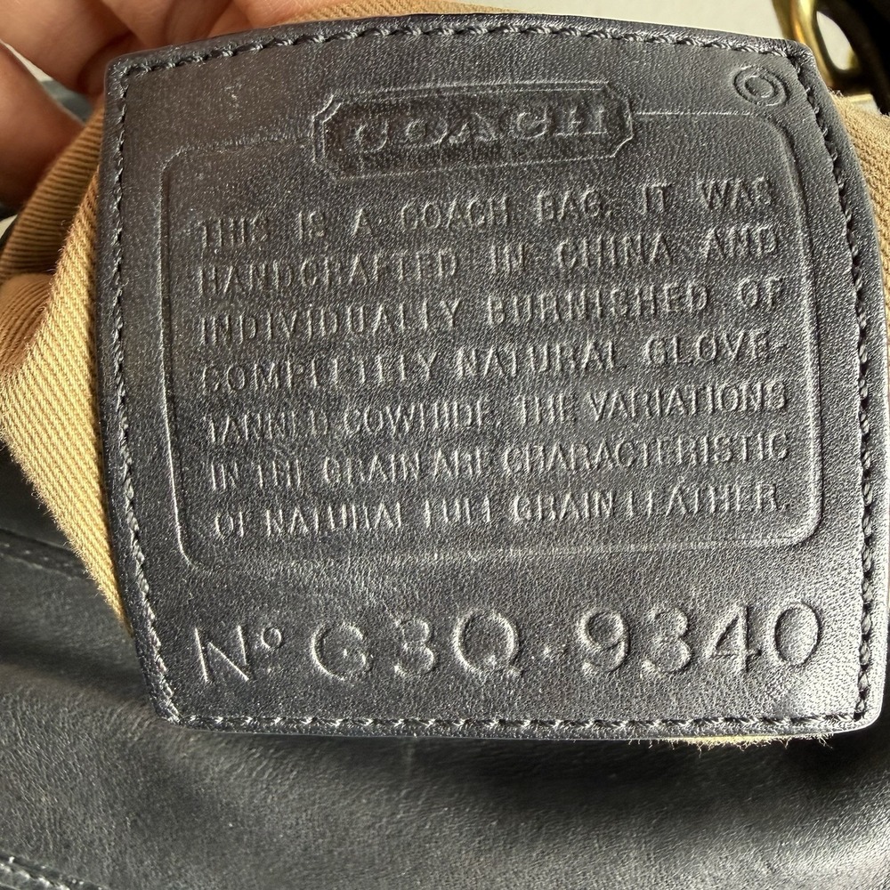 Vintage Coach Y2K Black Leather Legacy Saddle Bag 9340 - Picture 6 of 11